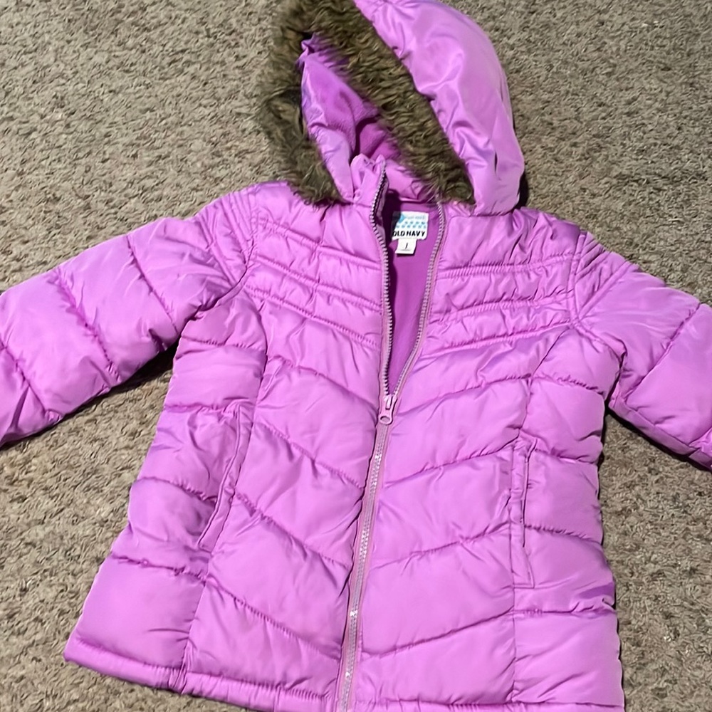 Old Navy kids size small (6-7) purple coat